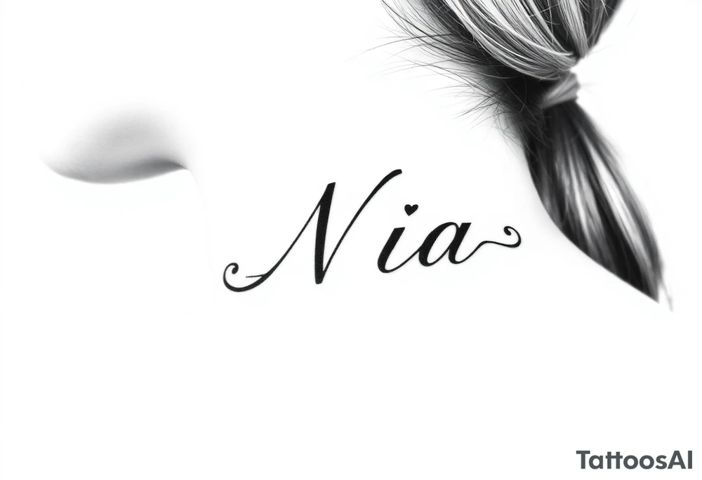 Nerdy design for name Nia tattoo idea