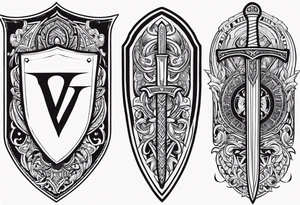Valhalla
sword shield armour tattoo idea