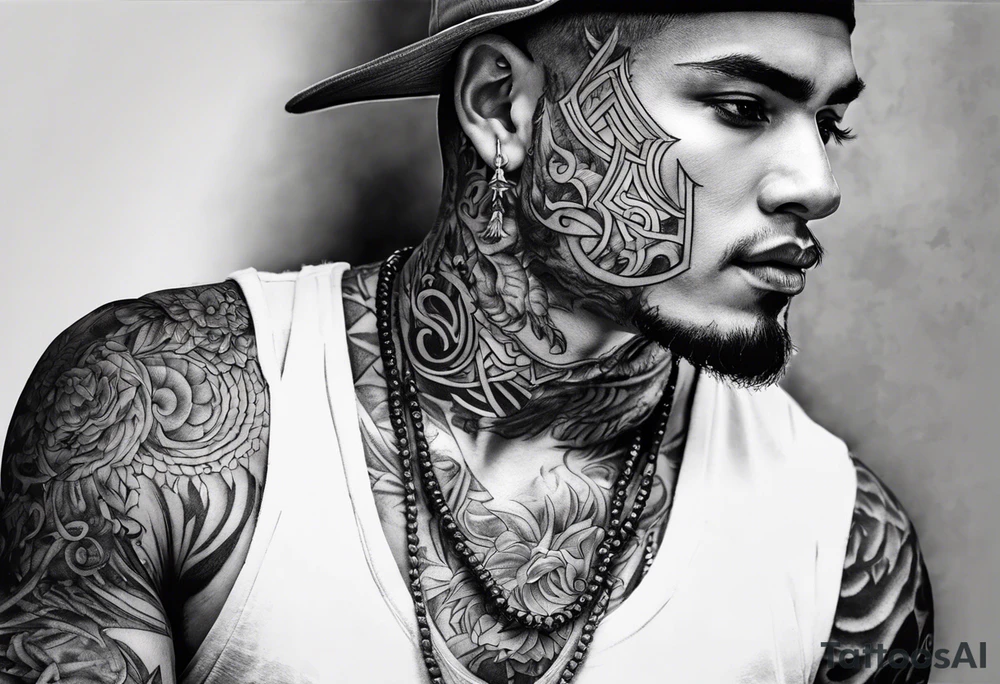 Word karma on devil tattoo idea