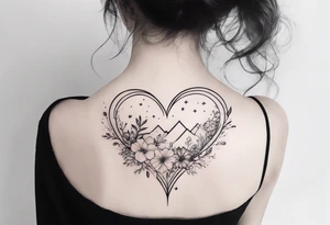 Ethereal, magic, clouds, sparkles, magic, flowers. The heart is positioned right below the elbow. The design will wrap around the forearm tattoo idea