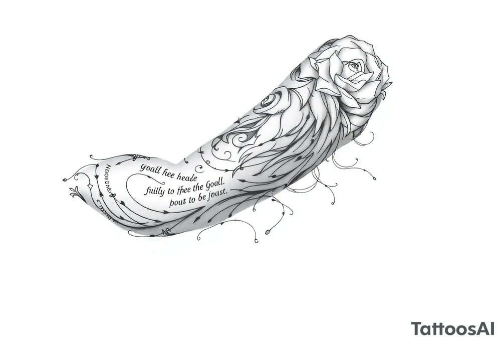 Leo who is hurt and trying to recover from addiction with quotes tattoo idea