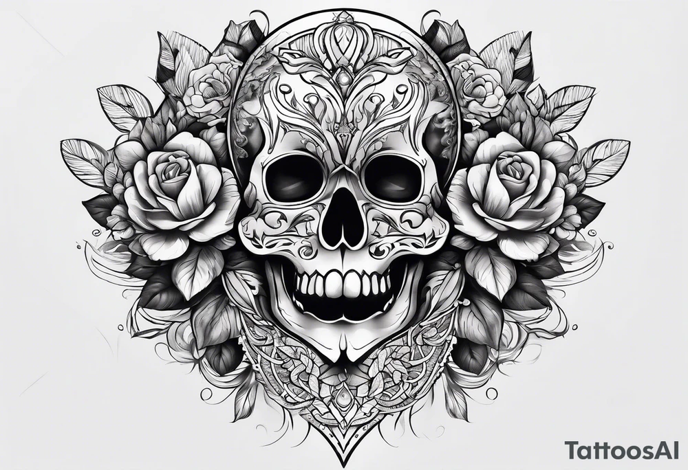 Half chest tattoo tattoo idea