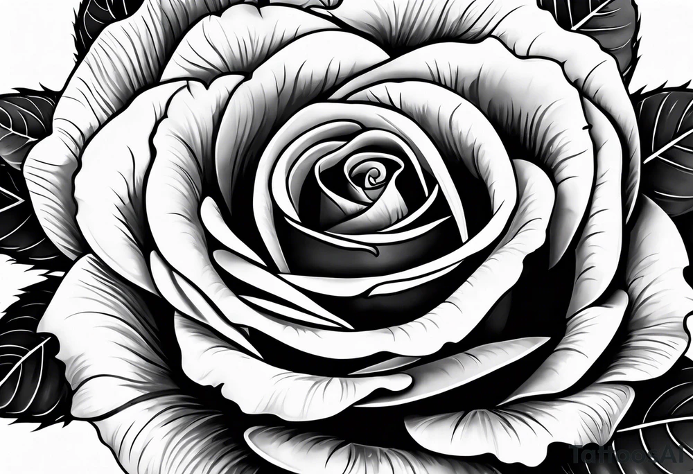 A rose without the leaves around it tattoo idea