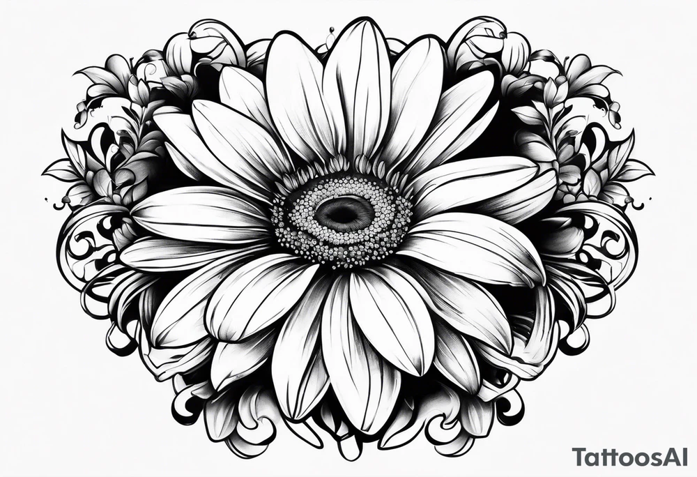 Daisy infinity symbol tattoo idea