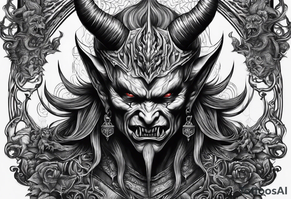The demon enters the gate tattoo idea