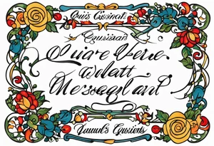 Script as an armband: "Quisquis amat valeat, pereat quid nescit amare, bis tanto pereat quisquis amare vetat" tattoo idea