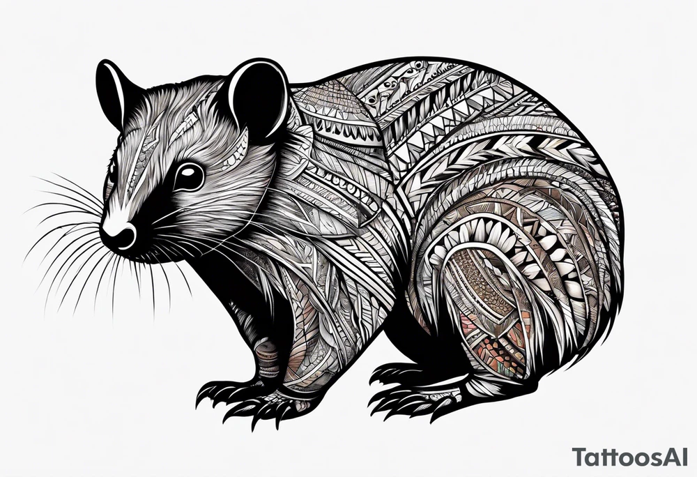 wombat, Sugar Glider, Platypus, Echidna tattoo idea