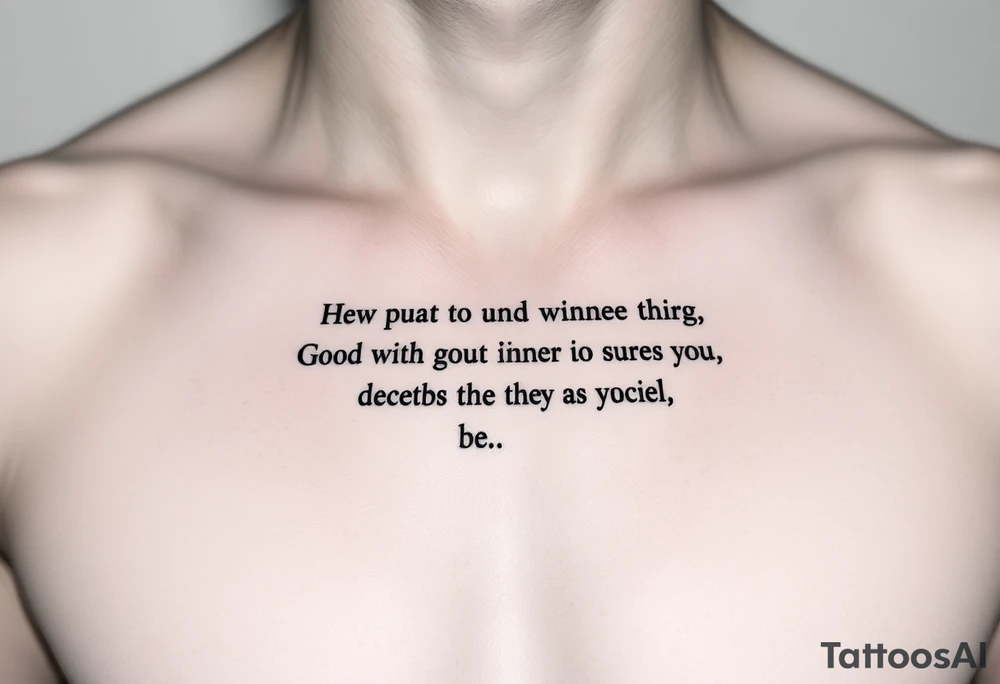 Song lyrics tattoo idea