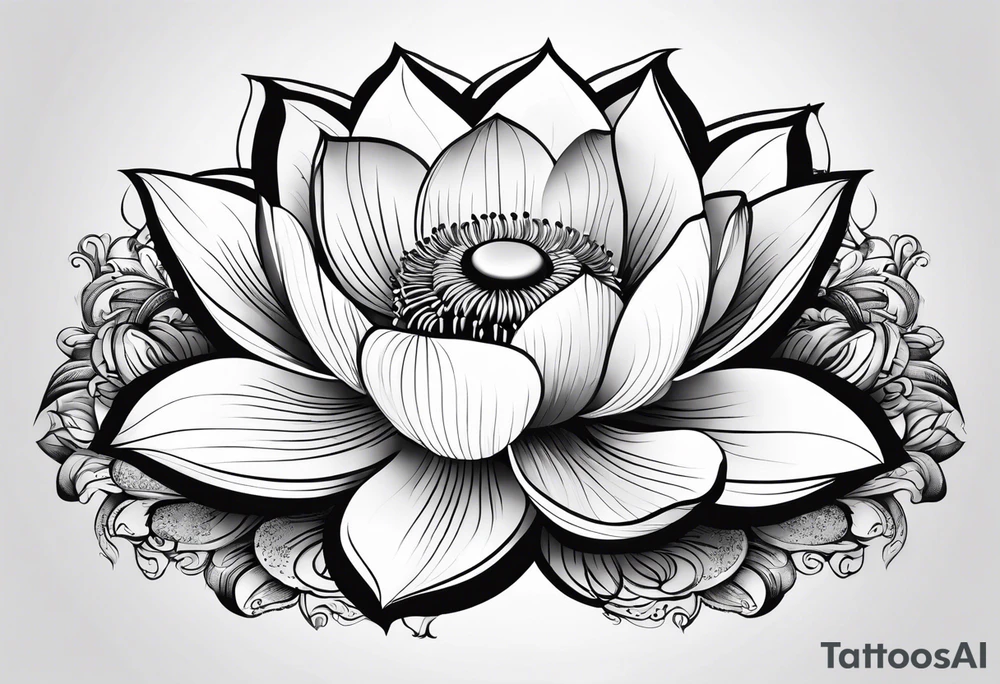 Lotus flower tattoo idea
