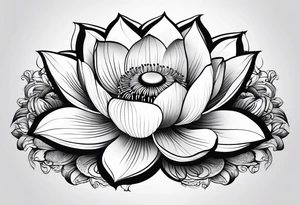 Lotus flower tattoo idea