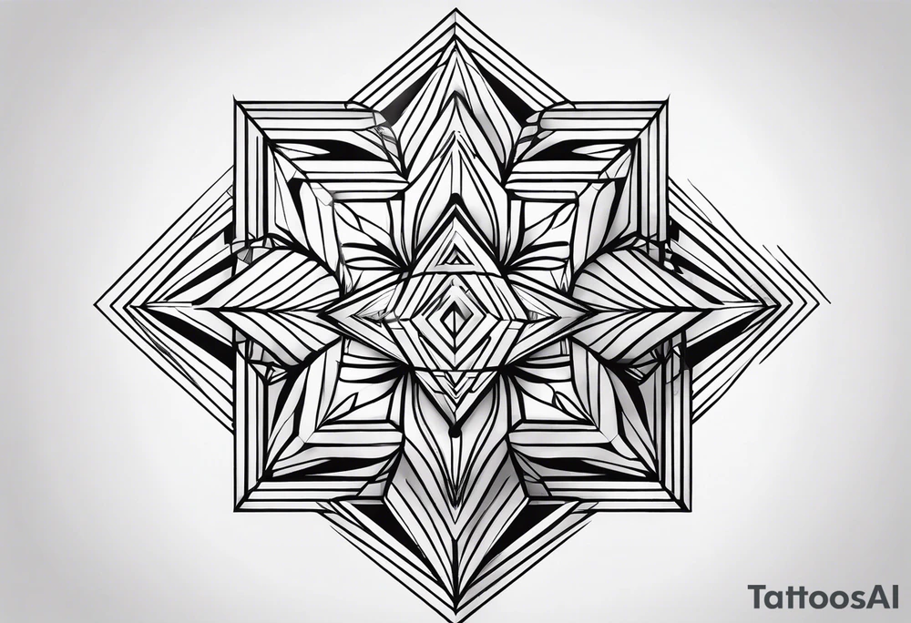 very simple there lined diamond shape tattoo idea