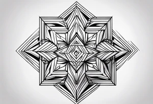 very simple there lined diamond shape tattoo idea