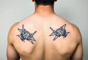 powerful majestic F22 Raptor jets all over the arm tattoo idea