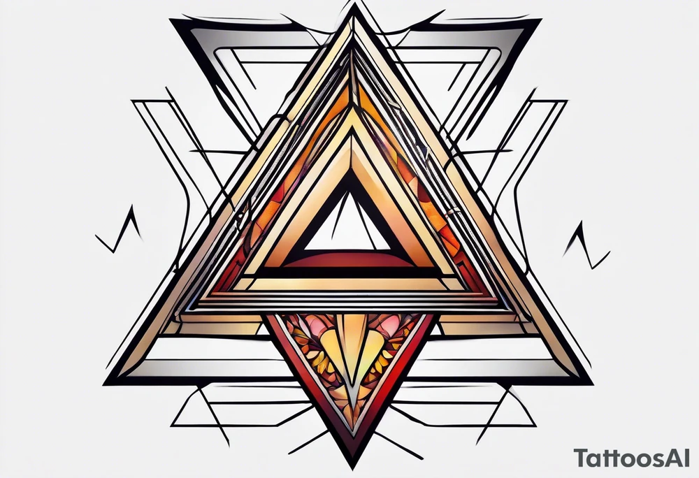 simple triangle tattoo idea