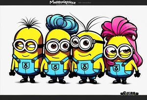 Powderpuff girls as minions tattoo idea