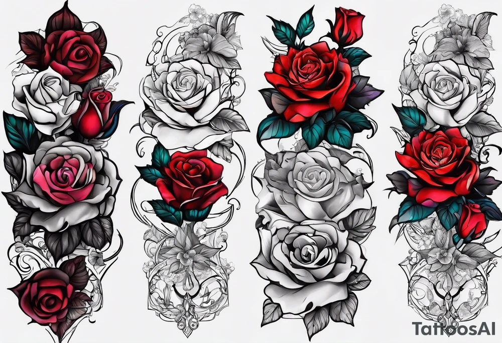 i want a full arm tattoo for a girl,it can be have a roses,flowers,not too over a simple thing tattoo idea