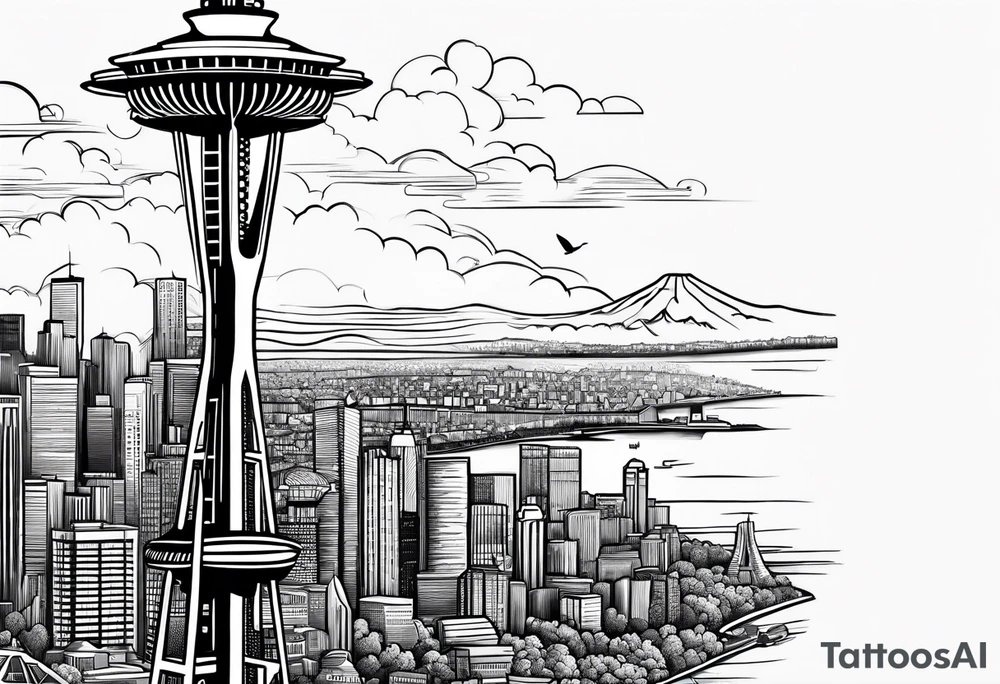 space needle tattoo idea