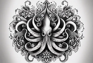 I am creating an arm piece that coonsists of octopus tentacles and floral all the way up tattoo idea