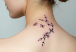 Cherry blossom vining tattoo idea