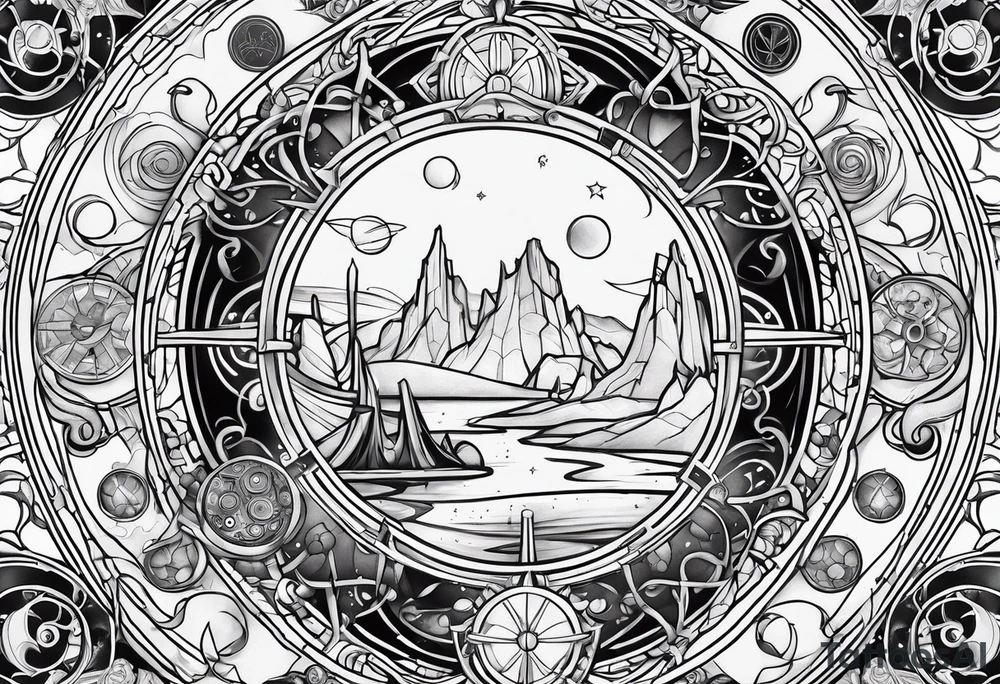 Gallifreyan with Star wars and Lord of the rings tattoo idea