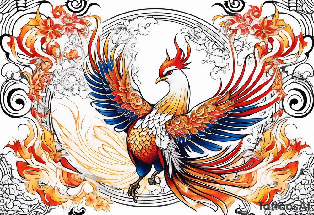 albino phoenix tattoo idea