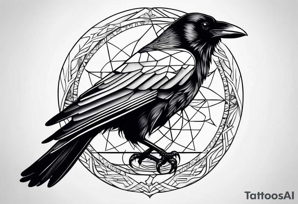 stroke of a crow tattoo idea