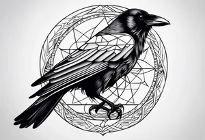 stroke of a crow tattoo idea