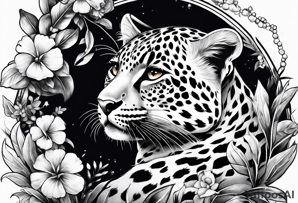 baby leopard with pokemon tattoo idea