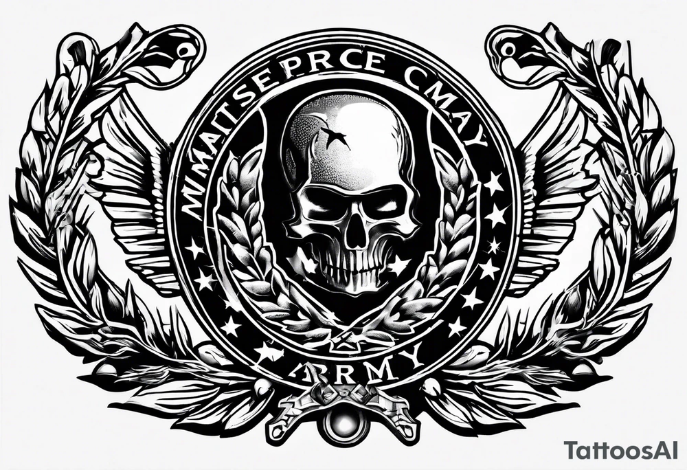 US Army combat action badge tattoo idea