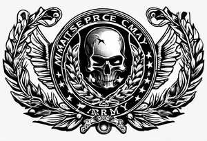 US Army combat action badge tattoo idea