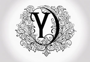 Letter Y combine with D tattoo idea