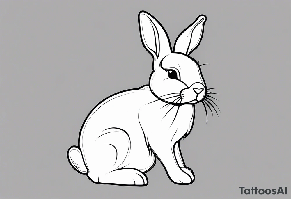 one legged toy bunny tattoo idea