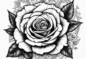 old broken gothic home, broken sword, roses tattoo idea