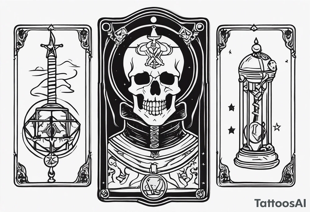 Hierophant skeleton 
tarot card tattoo idea