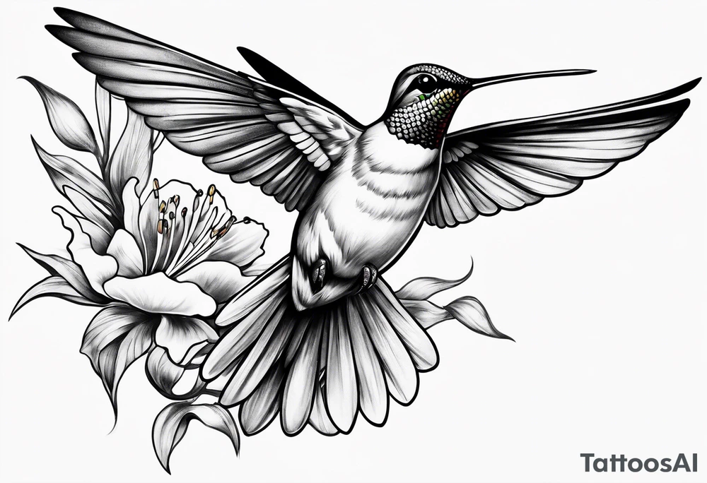 hummingbird tattoo idea