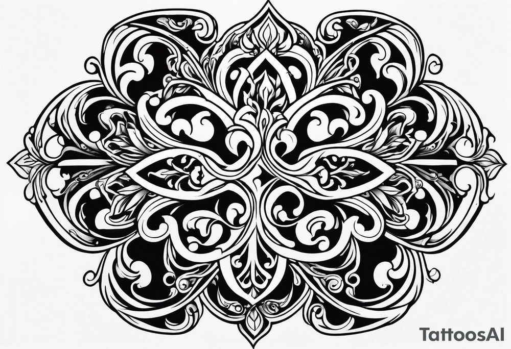Fleur de lys celtique en flamme tattoo idea