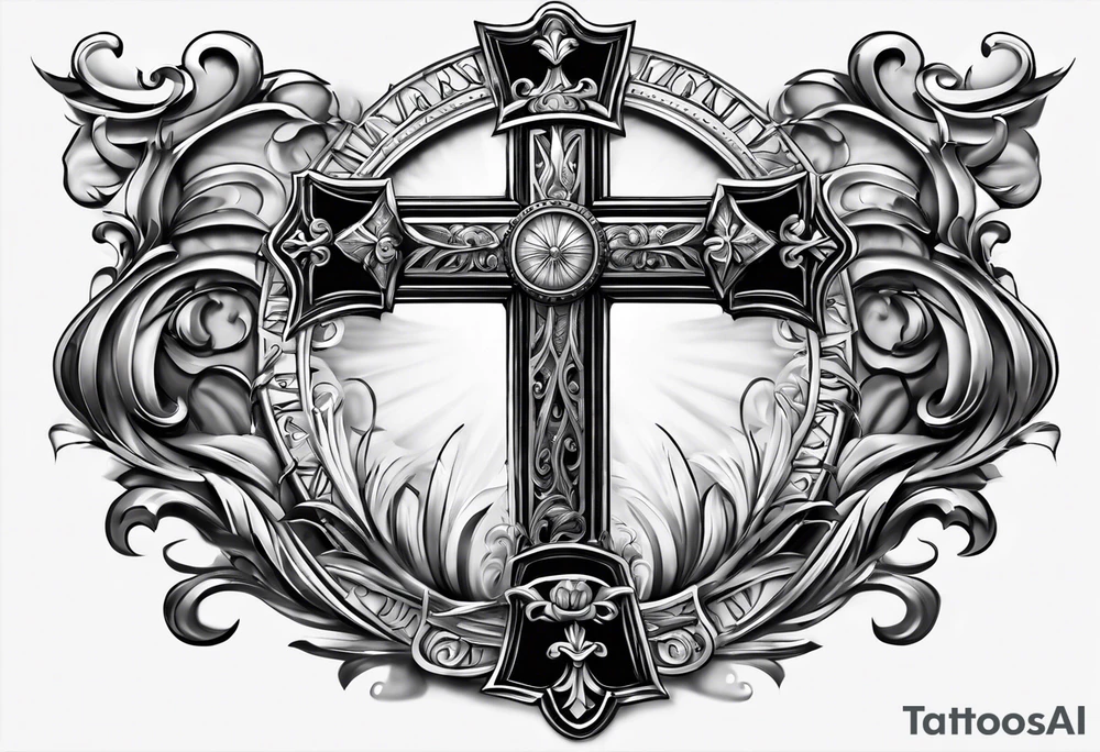 Cross with Roman numeral Jan 18 2023 tattoo idea
