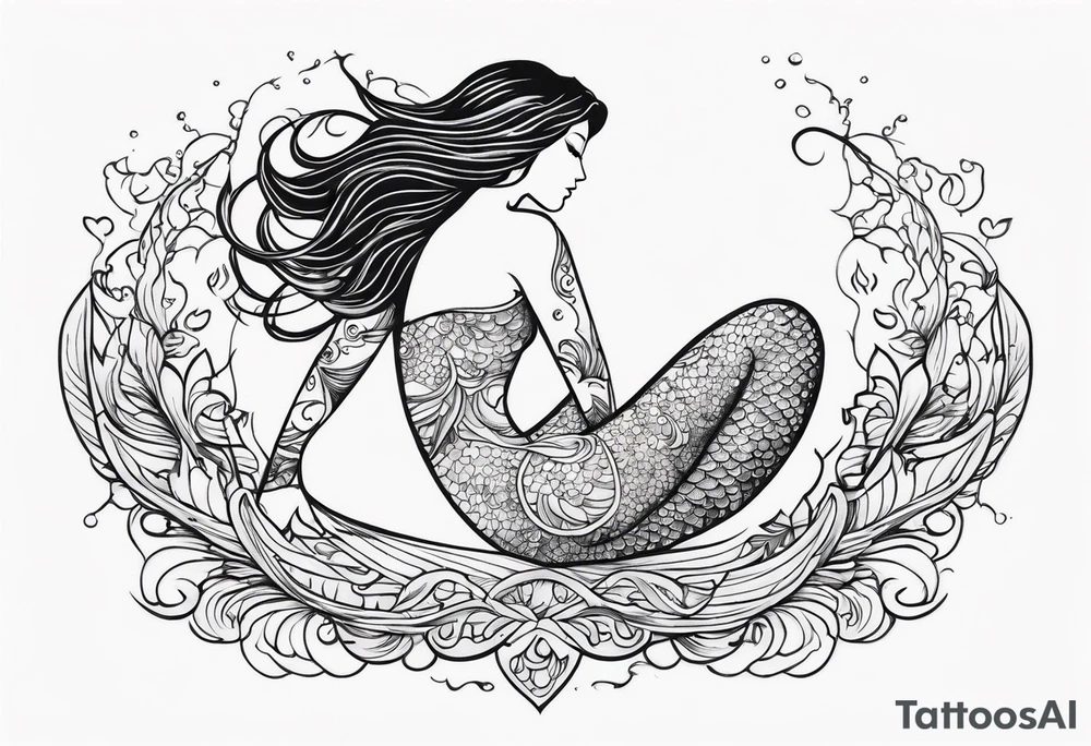 Spirited Mermaid tattoo idea