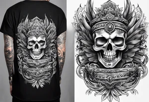 Full Back tattoo covering the whole back oblong tattoo idea