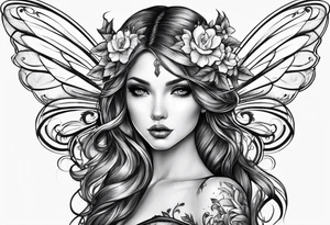 Full body small fairy tattoo idea