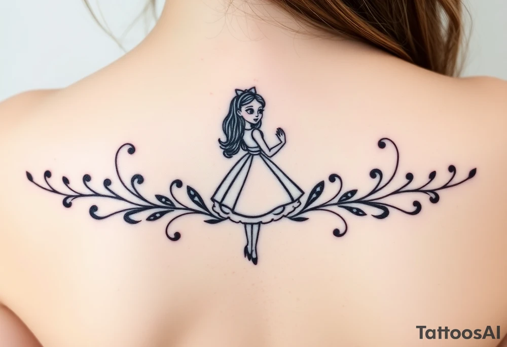 Dark Alice in wonderland tattoo idea
