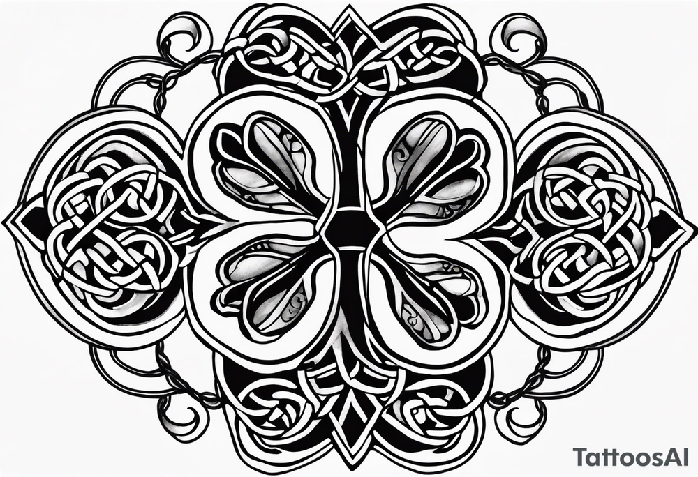 4 leaf clover celtic tattoo idea