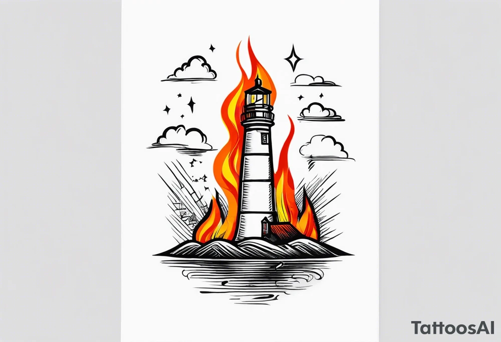 Leuchtturm Seil 
Feuer tattoo idea