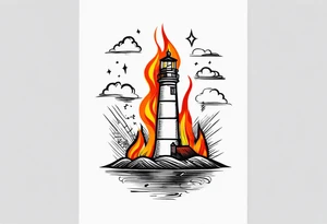 Leuchtturm Seil 
Feuer tattoo idea