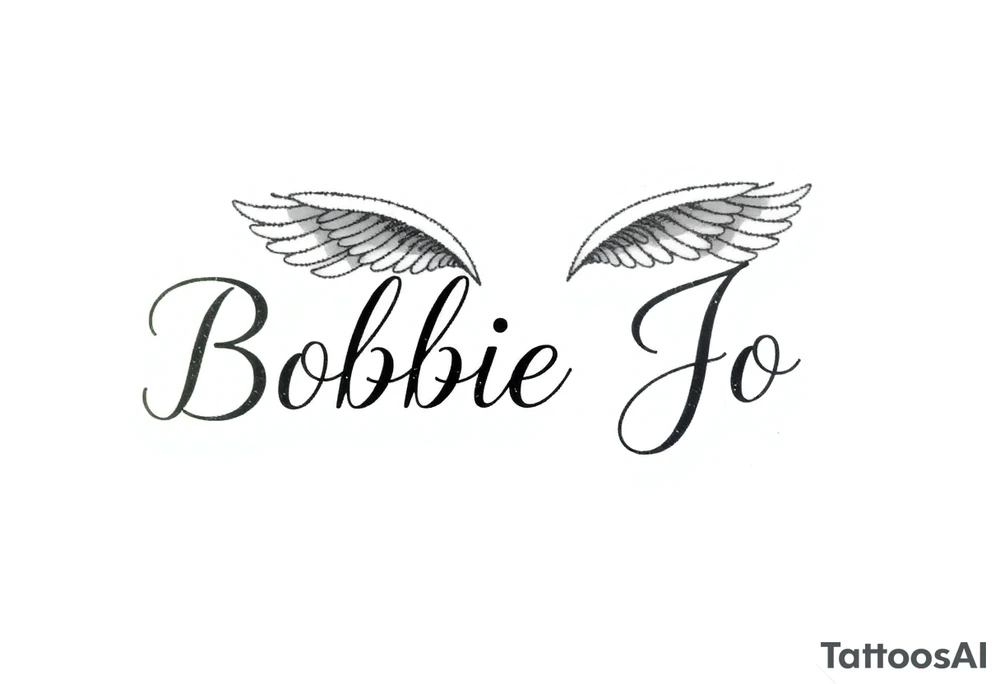 Bobbie Jo with angel wings tattoo idea