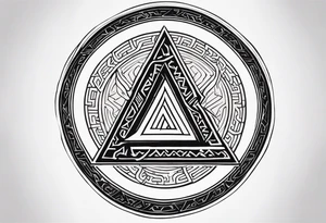 Valhalla fire runes
Sword shield valknut tattoo idea