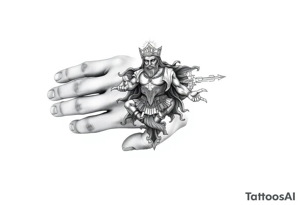 Full hand godly tattoo tattoo idea