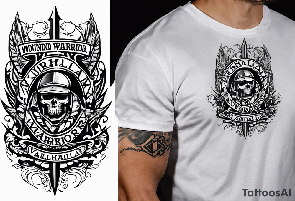 Wounded warrior valhalla tattoo idea