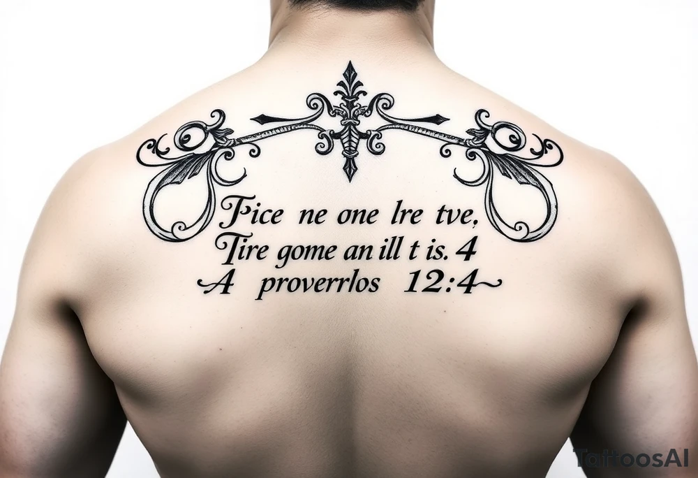 proverbs 12:4 tattoo idea