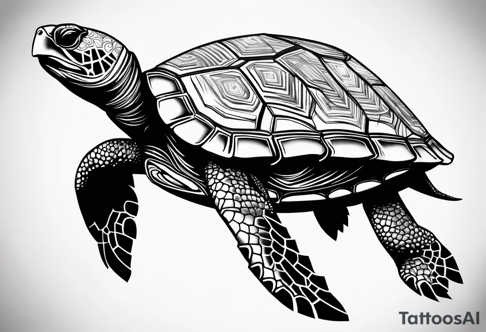 a majestic turtle tattoo idea